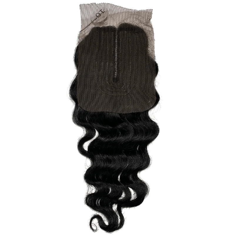 Onyx Remi3 Deep Wave Bundles 9A + 4" x 4" U - Shaped Lace Front Closure - Natural Black - Easy Hair Co