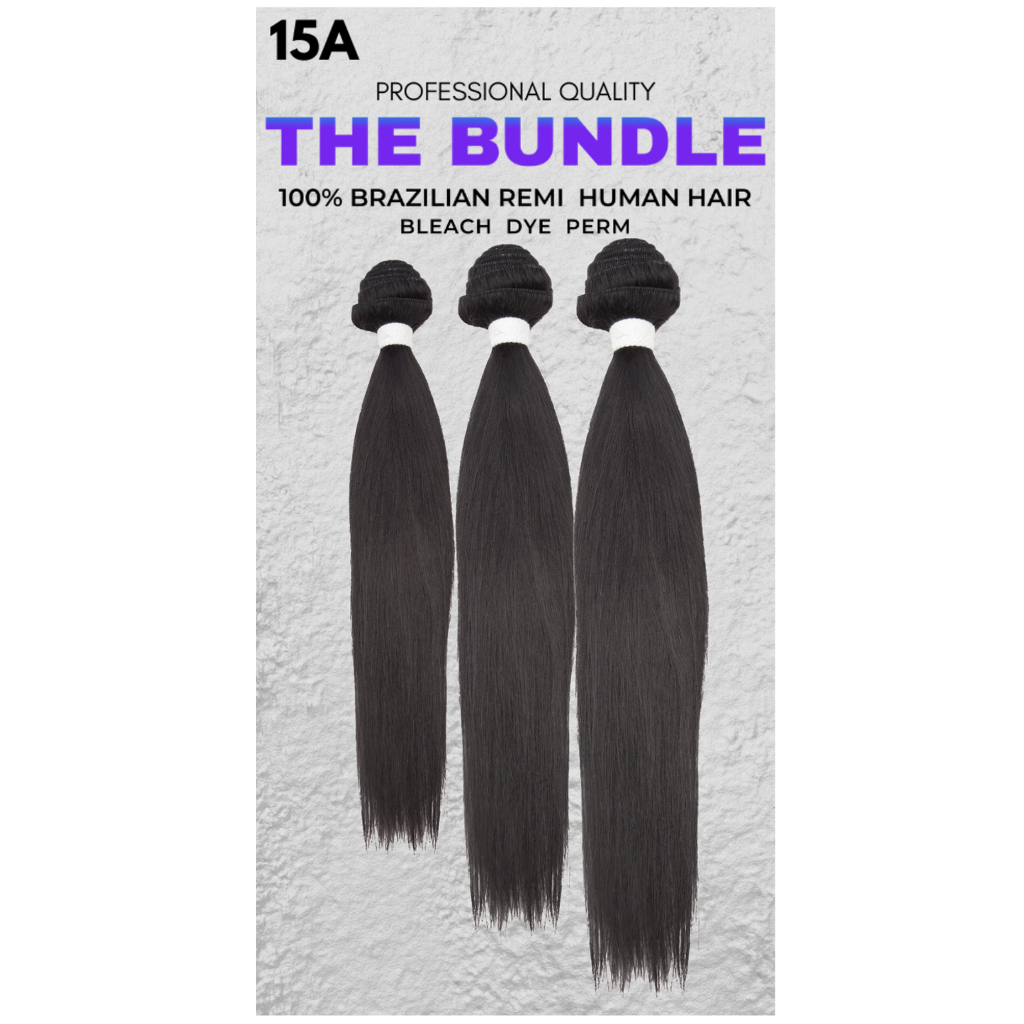 22"-24"-26" 3 Bundles - Straight 15A