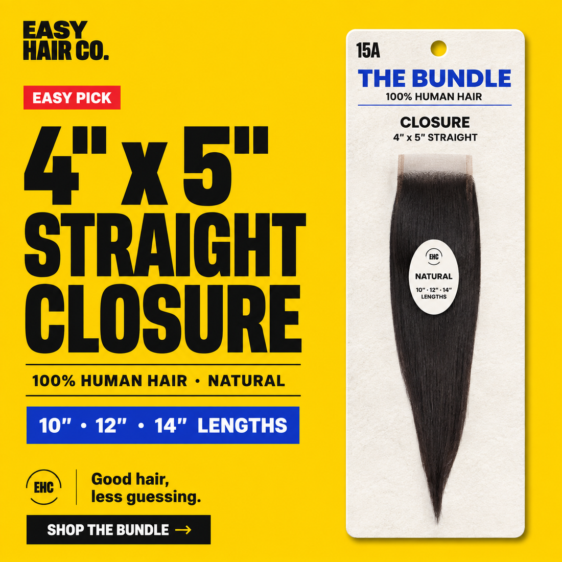Learn more about The Bundle's 4x5 Closure | A Straight Human Hair Guide