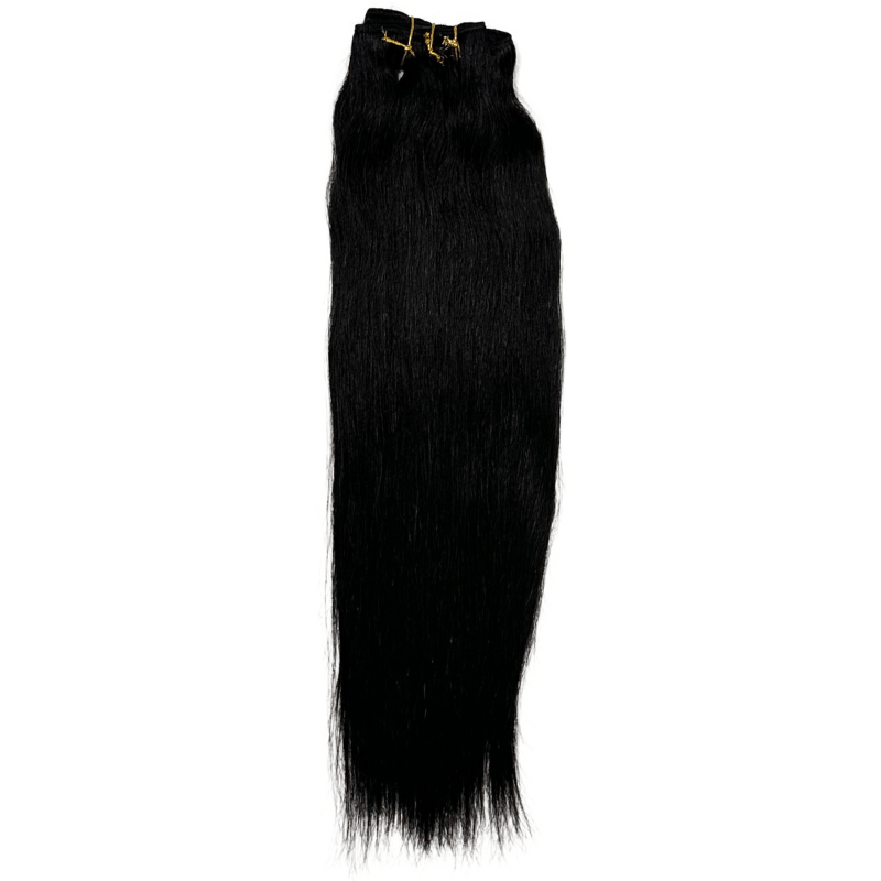 Black Diamond7 Piece Clip Ins - Straight - 16" - Easy Hair Co