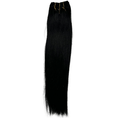 Black Diamond7 Piece Clip Ins - Straight - 16" - Easy Hair Co